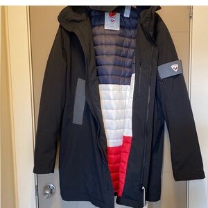 ROSSIGNOL LUXURIOUS MAXENCE DOWN PARKA LONG RETAIL $750 MENS XXL PTP 26
BLACK